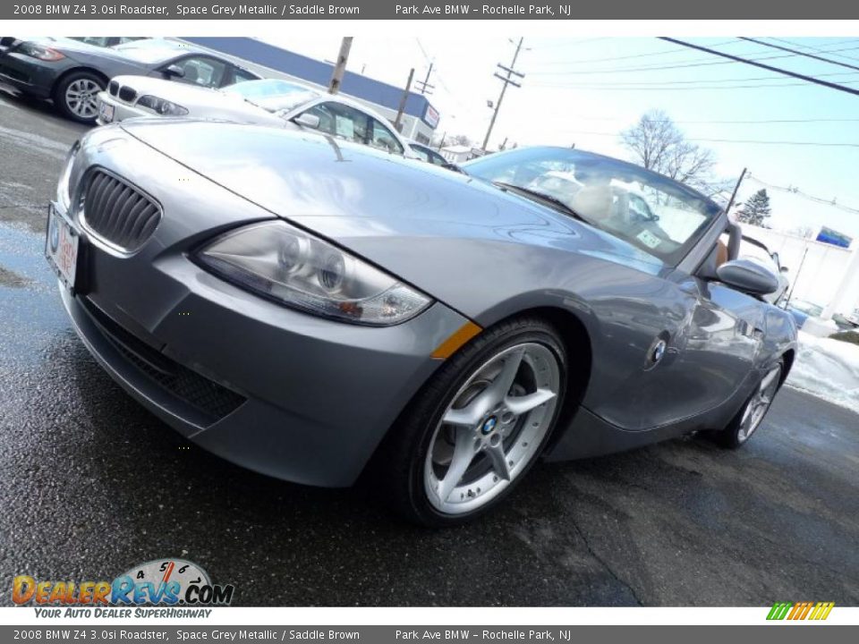2008 BMW Z4 3.0si Roadster Space Grey Metallic / Saddle Brown Photo #3