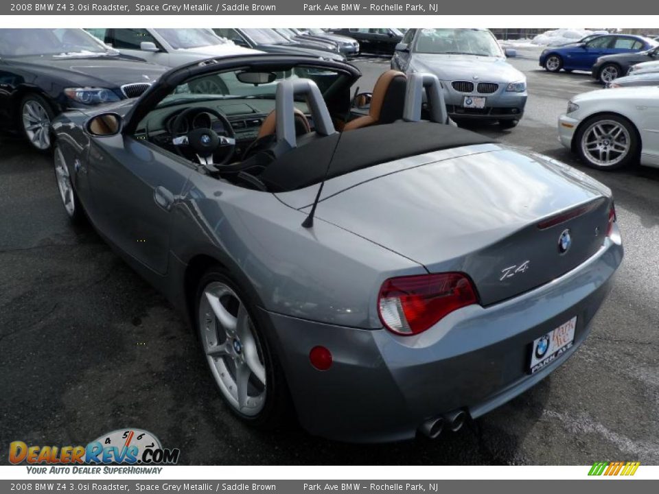 2008 BMW Z4 3.0si Roadster Space Grey Metallic / Saddle Brown Photo #4