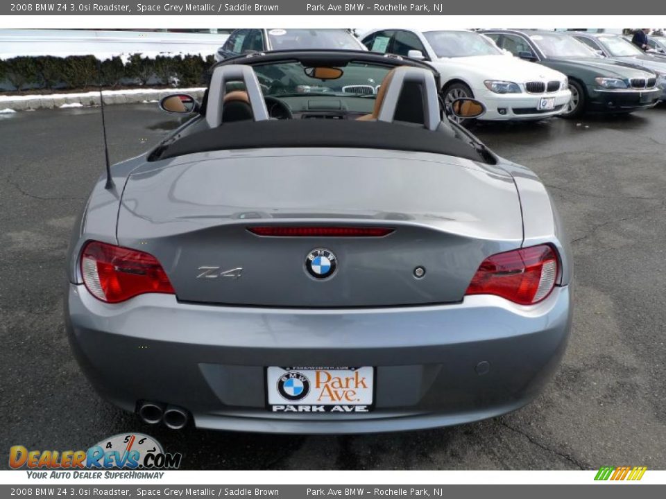 2008 BMW Z4 3.0si Roadster Space Grey Metallic / Saddle Brown Photo #6