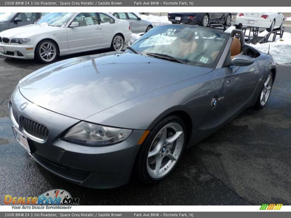 2008 BMW Z4 3.0si Roadster Space Grey Metallic / Saddle Brown Photo #7