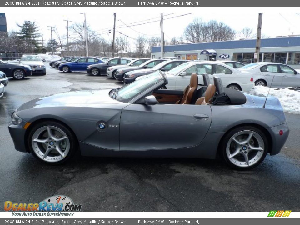 2008 BMW Z4 3.0si Roadster Space Grey Metallic / Saddle Brown Photo #9