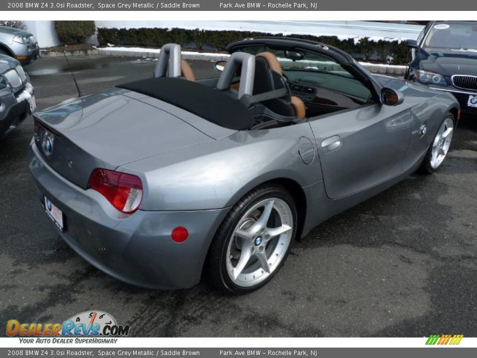 2008 BMW Z4 3.0si Roadster Space Grey Metallic / Saddle Brown Photo #10