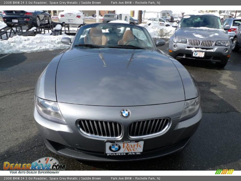 2008 BMW Z4 3.0si Roadster Space Grey Metallic / Saddle Brown Photo #11