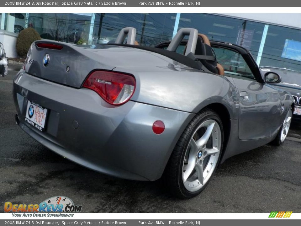 2008 BMW Z4 3.0si Roadster Space Grey Metallic / Saddle Brown Photo #12