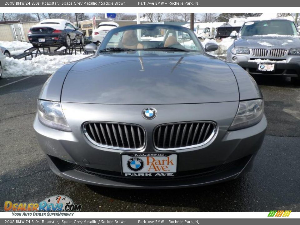 2008 BMW Z4 3.0si Roadster Space Grey Metallic / Saddle Brown Photo #14