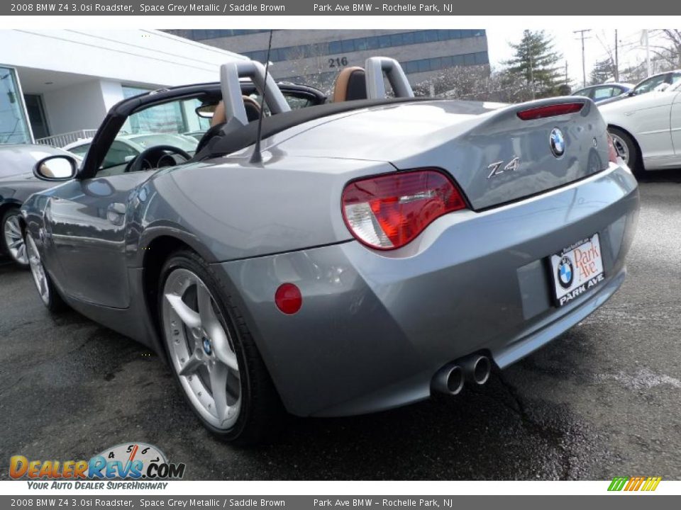 2008 BMW Z4 3.0si Roadster Space Grey Metallic / Saddle Brown Photo #17