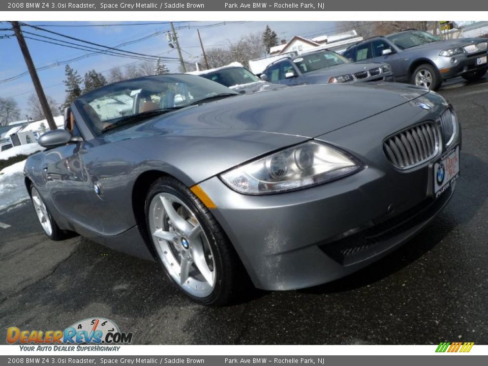2008 BMW Z4 3.0si Roadster Space Grey Metallic / Saddle Brown Photo #18