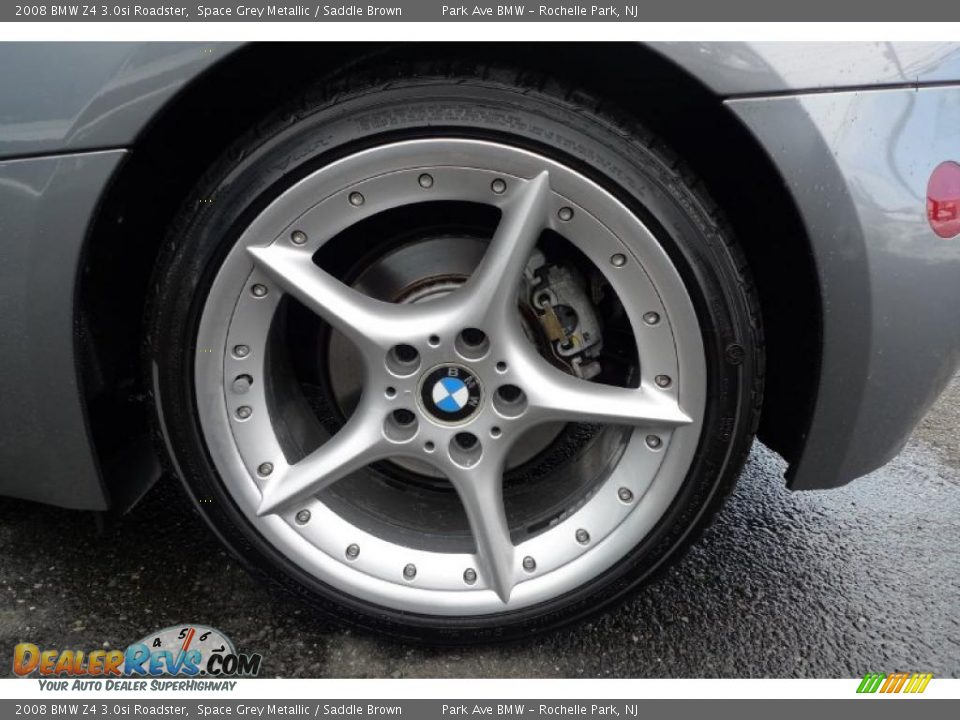 2008 BMW Z4 3.0si Roadster Space Grey Metallic / Saddle Brown Photo #21