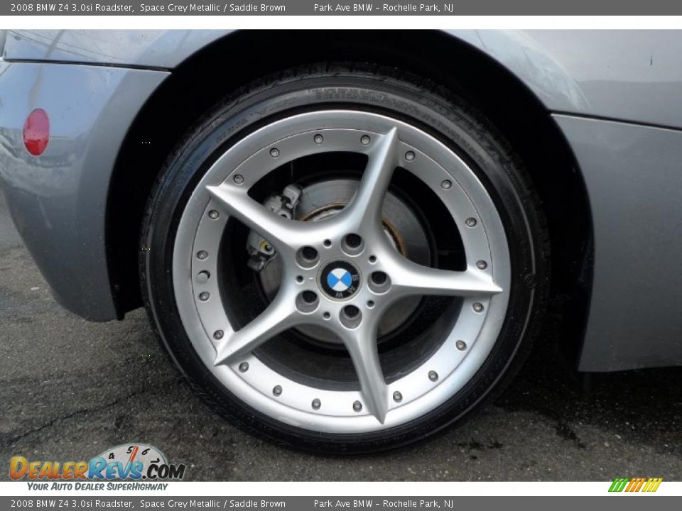 2008 BMW Z4 3.0si Roadster Space Grey Metallic / Saddle Brown Photo #22