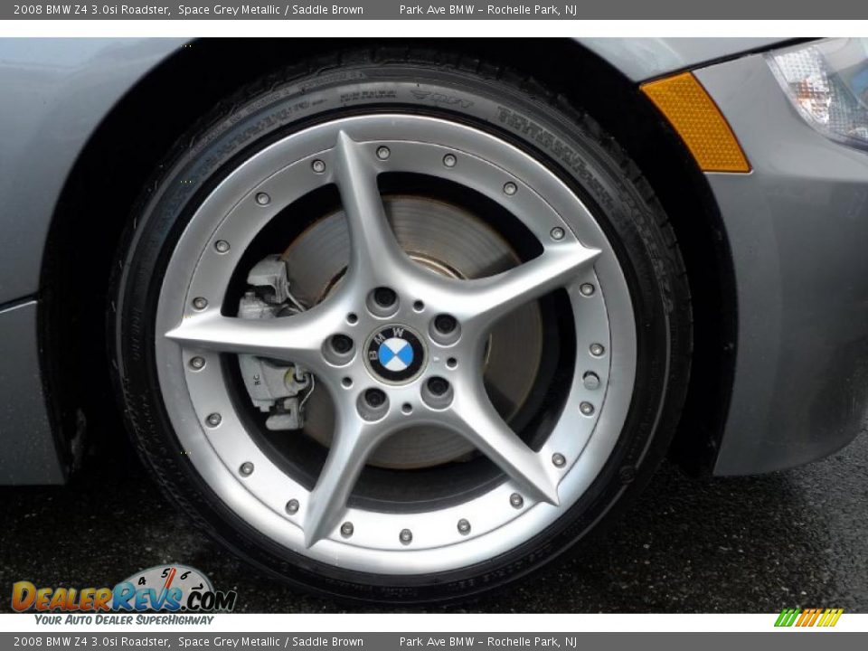 2008 BMW Z4 3.0si Roadster Space Grey Metallic / Saddle Brown Photo #23