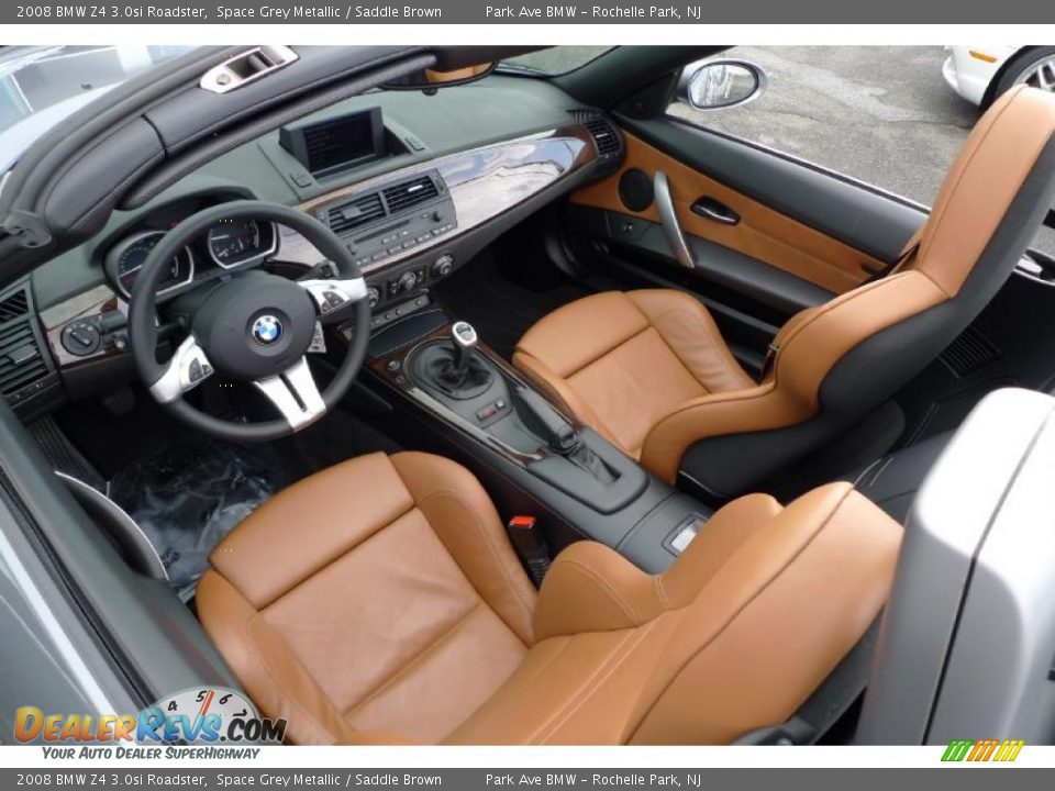 2008 BMW Z4 3.0si Roadster Space Grey Metallic / Saddle Brown Photo #27