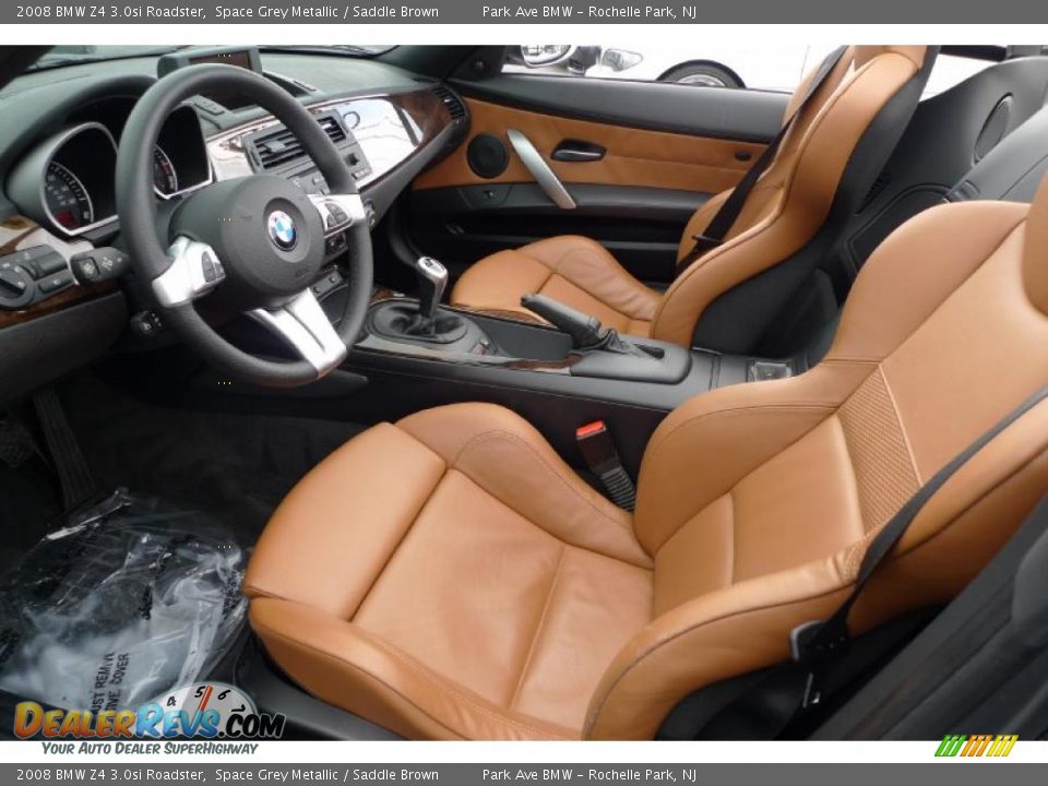 2008 BMW Z4 3.0si Roadster Space Grey Metallic / Saddle Brown Photo #30