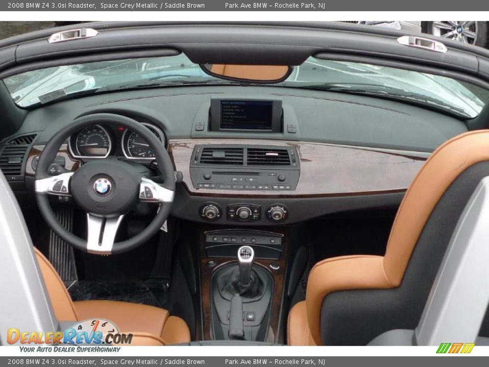 2008 BMW Z4 3.0si Roadster Space Grey Metallic / Saddle Brown Photo #33