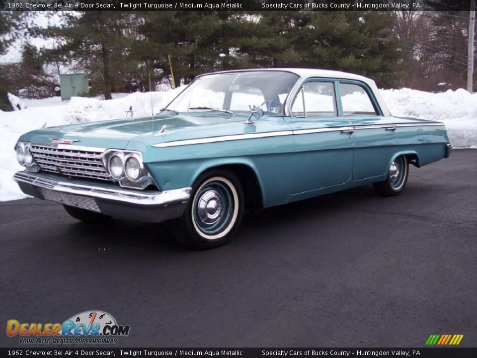 1962 Chevrolet Bel Air 4 Door Sedan Twilight Turquoise / Medium Aqua Metallic Photo #2
