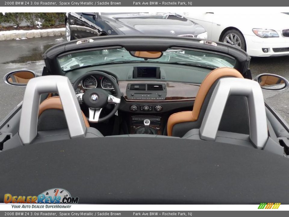 2008 BMW Z4 3.0si Roadster Space Grey Metallic / Saddle Brown Photo #34