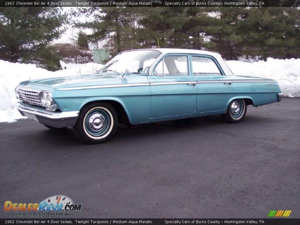 1962 Chevrolet Bel Air 4 Door Sedan Twilight Turquoise / Medium Aqua Metallic Photo #3