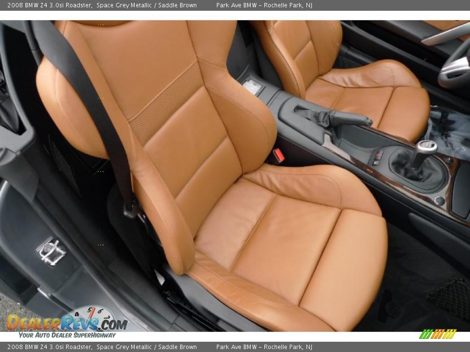 2008 BMW Z4 3.0si Roadster Space Grey Metallic / Saddle Brown Photo #36