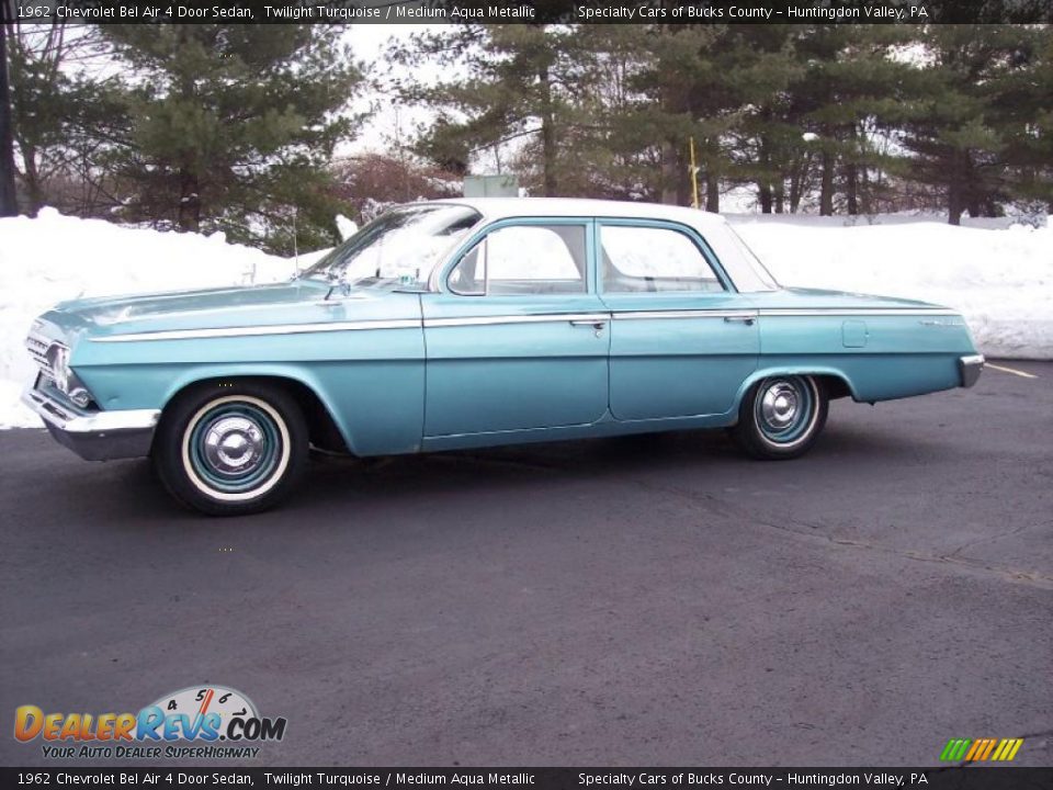 1962 Chevrolet Bel Air 4 Door Sedan Twilight Turquoise / Medium Aqua Metallic Photo #5