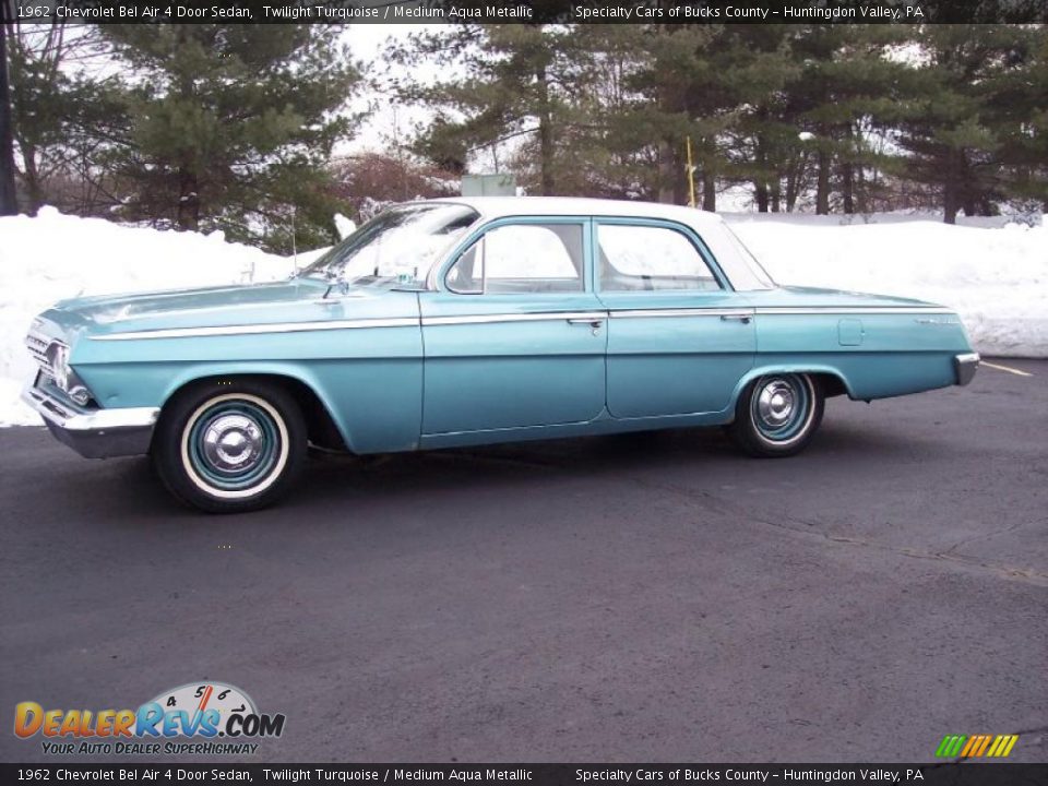 1962 Chevrolet Bel Air 4 Door Sedan Twilight Turquoise / Medium Aqua Metallic Photo #5
