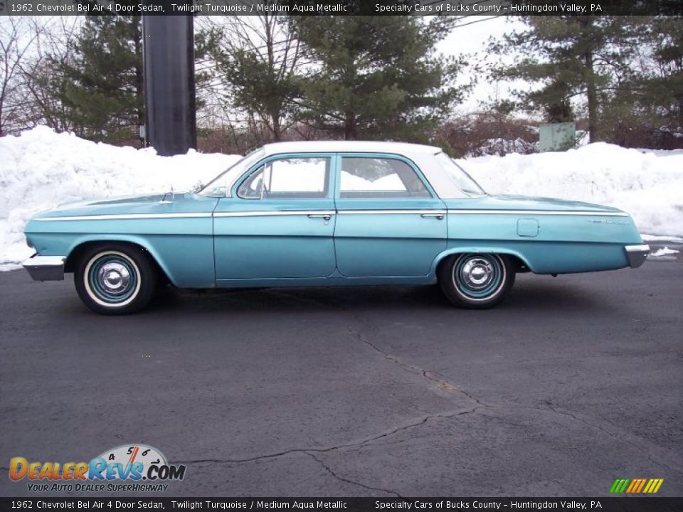 1962 Chevrolet Bel Air 4 Door Sedan Twilight Turquoise / Medium Aqua Metallic Photo #6