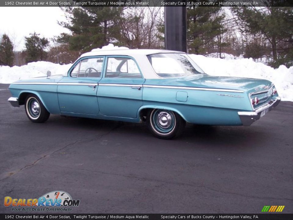 1962 Chevrolet Bel Air 4 Door Sedan Twilight Turquoise / Medium Aqua Metallic Photo #7