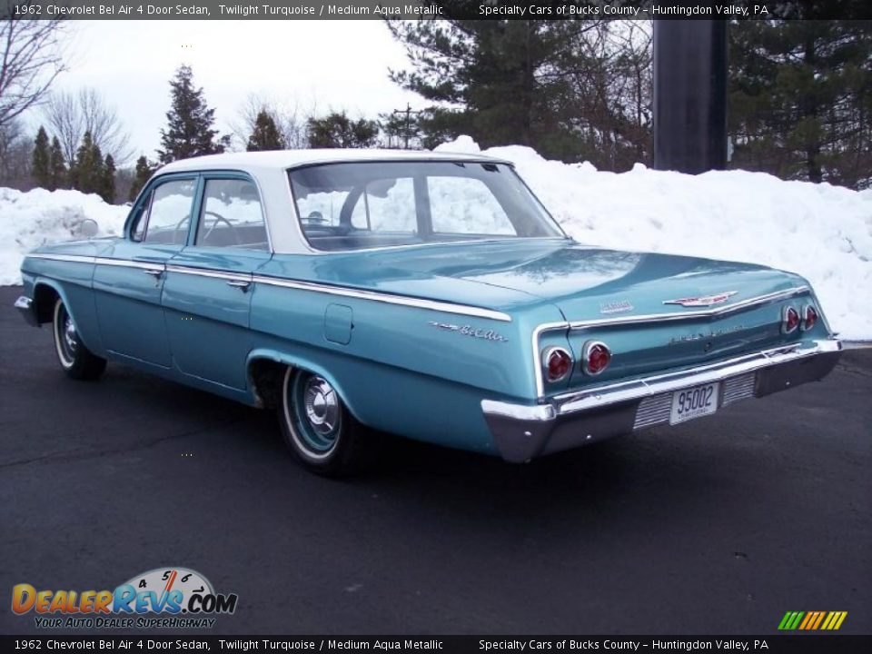 1962 Chevrolet Bel Air 4 Door Sedan Twilight Turquoise / Medium Aqua Metallic Photo #8