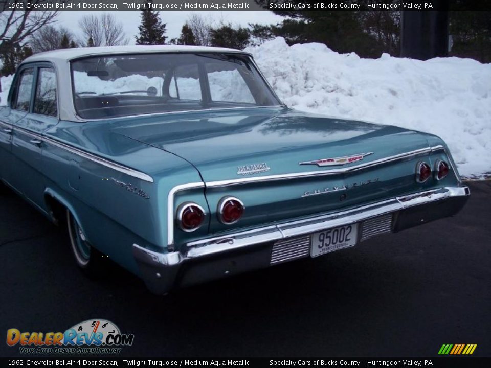 1962 Chevrolet Bel Air 4 Door Sedan Twilight Turquoise / Medium Aqua Metallic Photo #9