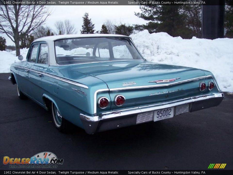 1962 Chevrolet Bel Air 4 Door Sedan Twilight Turquoise / Medium Aqua Metallic Photo #10