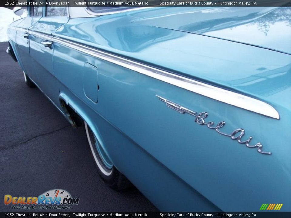 1962 Chevrolet Bel Air 4 Door Sedan Twilight Turquoise / Medium Aqua Metallic Photo #15