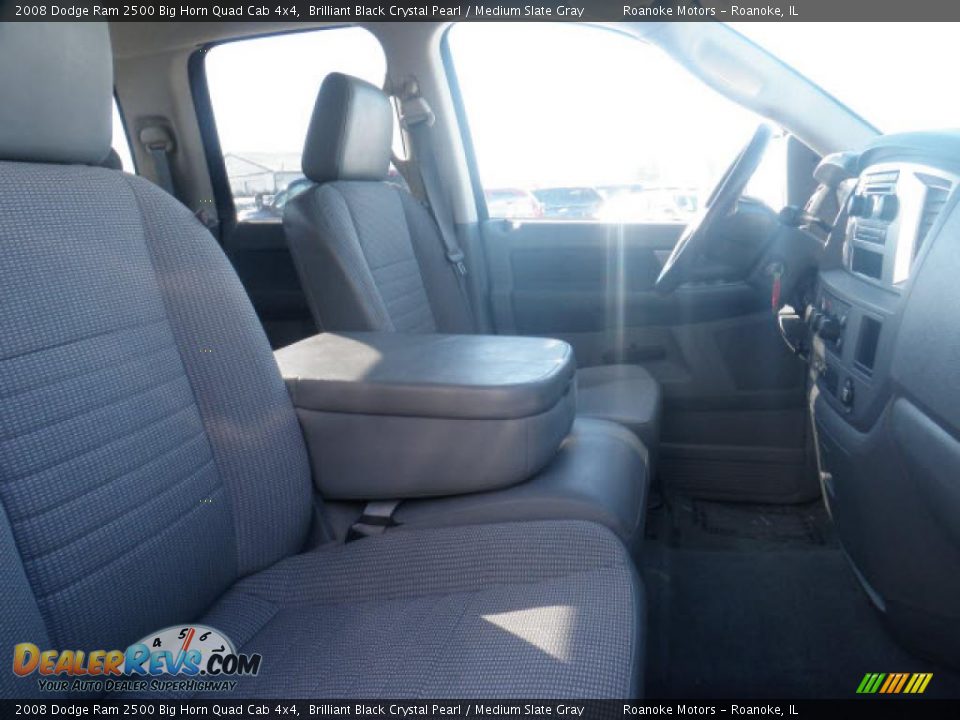 2008 Dodge Ram 2500 Big Horn Quad Cab 4x4 Brilliant Black Crystal Pearl / Medium Slate Gray Photo #4