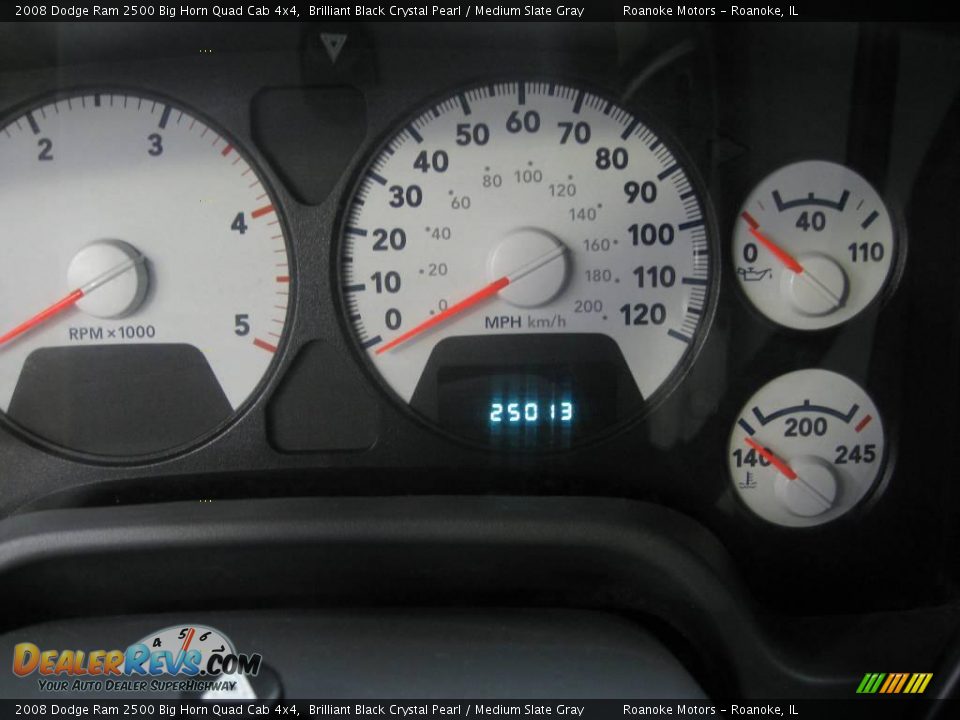 2008 Dodge Ram 2500 Big Horn Quad Cab 4x4 Brilliant Black Crystal Pearl / Medium Slate Gray Photo #5