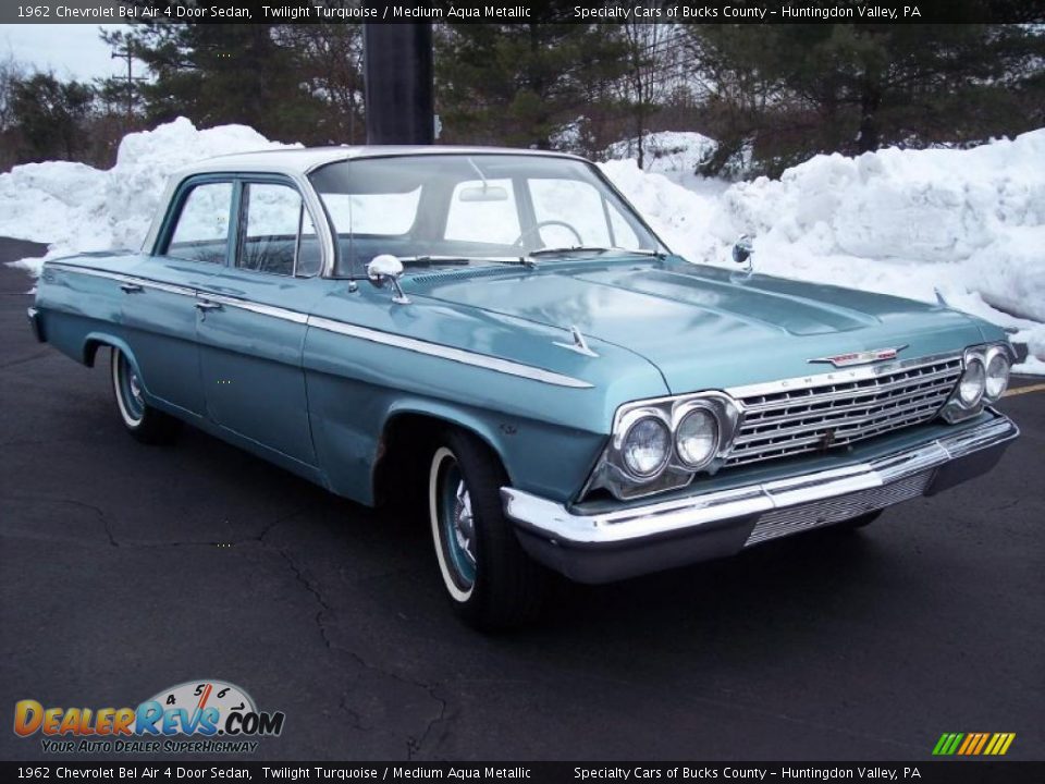 1962 Chevrolet Bel Air 4 Door Sedan Twilight Turquoise / Medium Aqua Metallic Photo #22