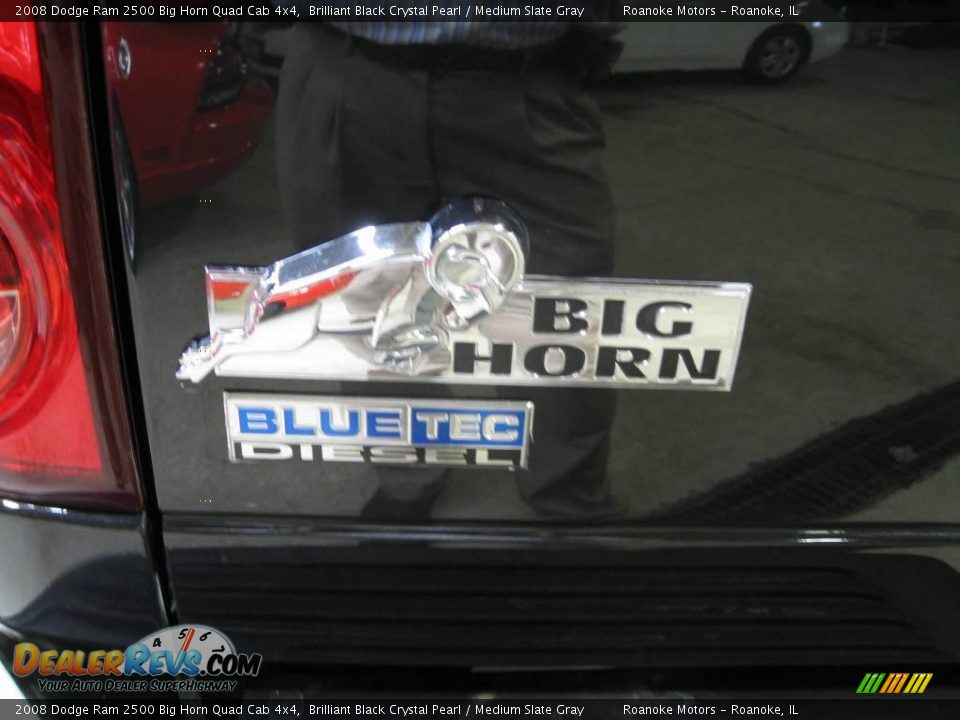 2008 Dodge Ram 2500 Big Horn Quad Cab 4x4 Brilliant Black Crystal Pearl / Medium Slate Gray Photo #9