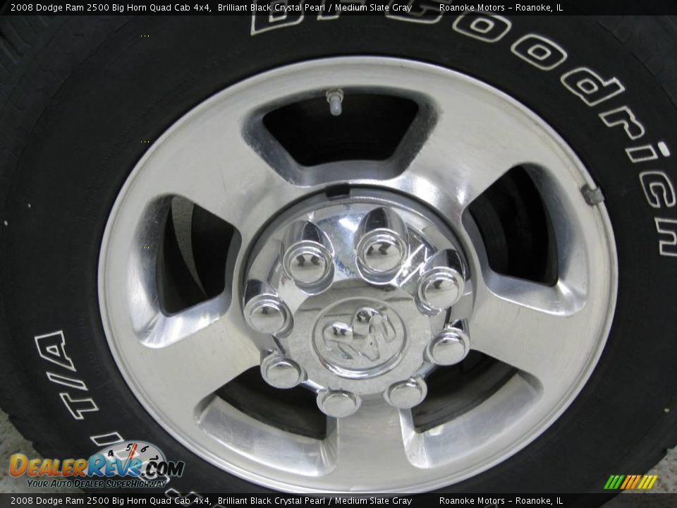 2008 Dodge Ram 2500 Big Horn Quad Cab 4x4 Brilliant Black Crystal Pearl / Medium Slate Gray Photo #10