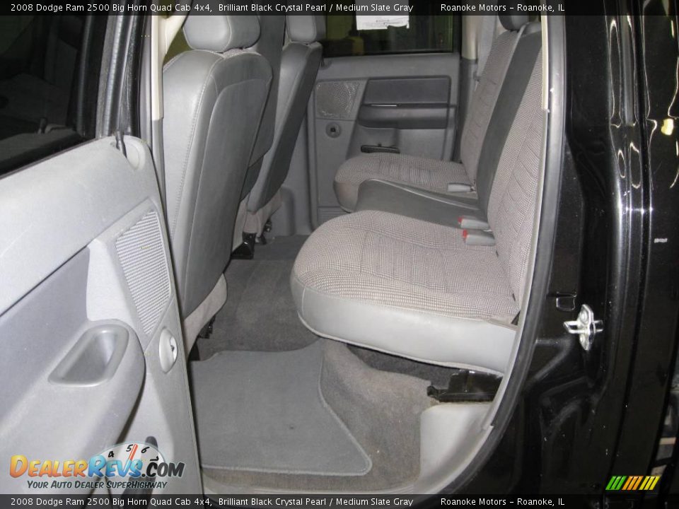 2008 Dodge Ram 2500 Big Horn Quad Cab 4x4 Brilliant Black Crystal Pearl / Medium Slate Gray Photo #16