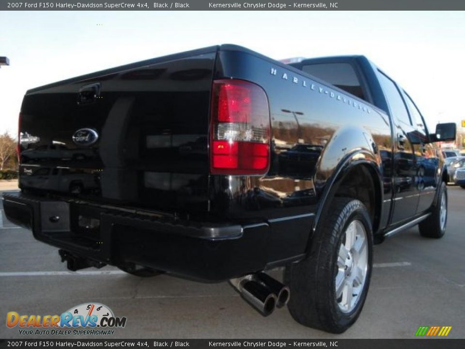 2007 Ford F150 Harley-Davidson SuperCrew 4x4 Black / Black Photo #3