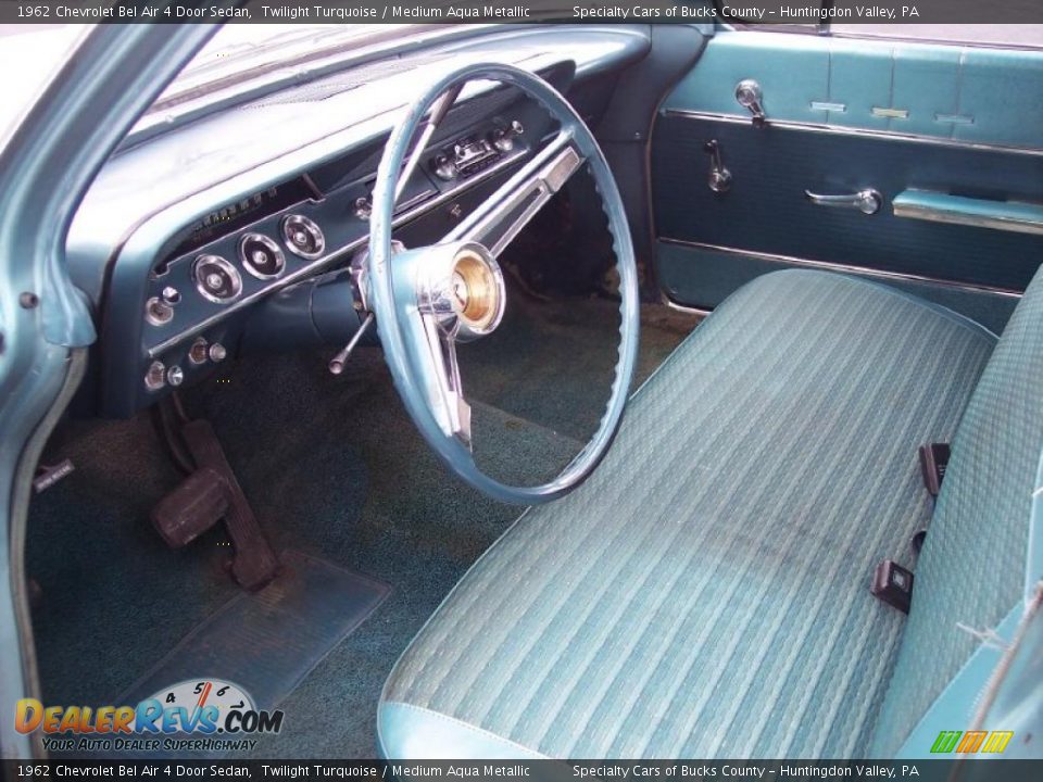 1962 Chevrolet Bel Air 4 Door Sedan Twilight Turquoise / Medium Aqua Metallic Photo #31