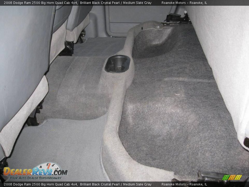 2008 Dodge Ram 2500 Big Horn Quad Cab 4x4 Brilliant Black Crystal Pearl / Medium Slate Gray Photo #17