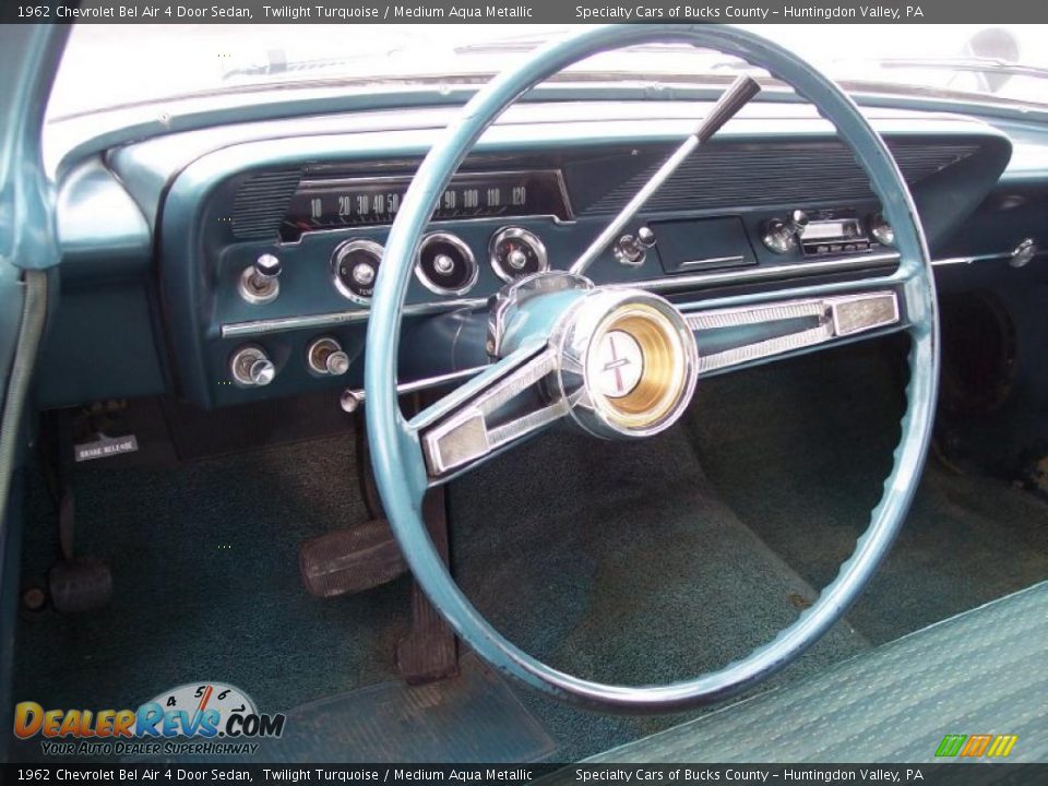 1962 Chevrolet Bel Air 4 Door Sedan Twilight Turquoise / Medium Aqua Metallic Photo #32