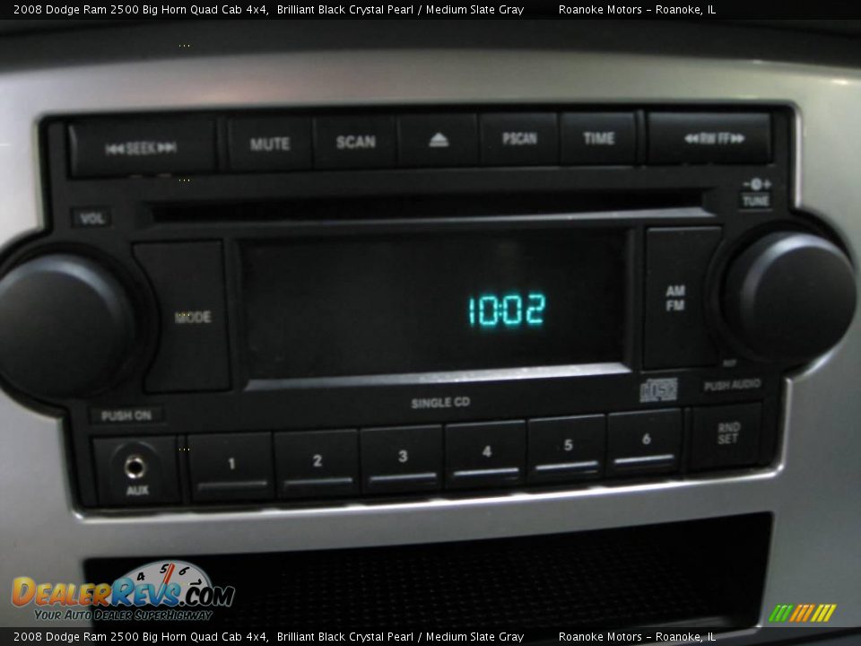 2008 Dodge Ram 2500 Big Horn Quad Cab 4x4 Brilliant Black Crystal Pearl / Medium Slate Gray Photo #27
