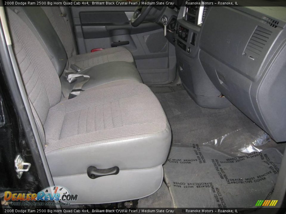 2008 Dodge Ram 2500 Big Horn Quad Cab 4x4 Brilliant Black Crystal Pearl / Medium Slate Gray Photo #36