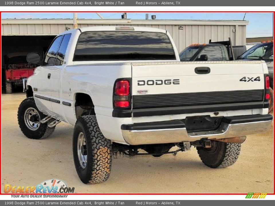 1998 Dodge Ram 2500 Laramie Extended Cab 4x4 Bright White / Tan Photo #3