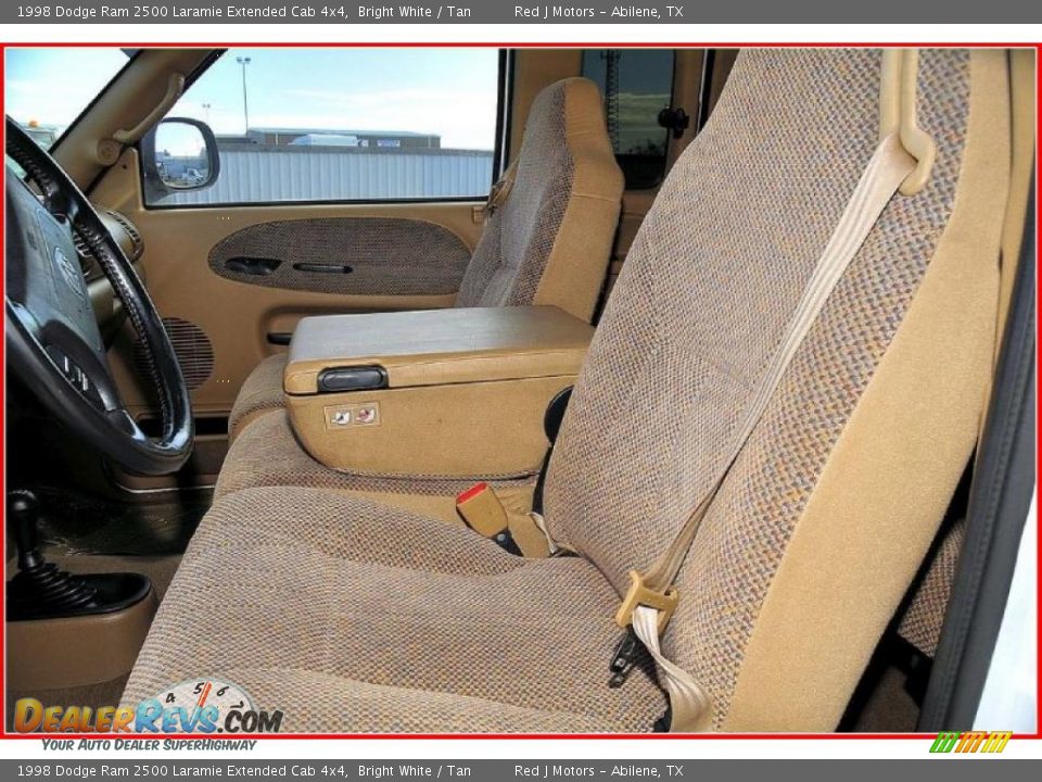 1998 Dodge Ram 2500 Laramie Extended Cab 4x4 Bright White / Tan Photo #12