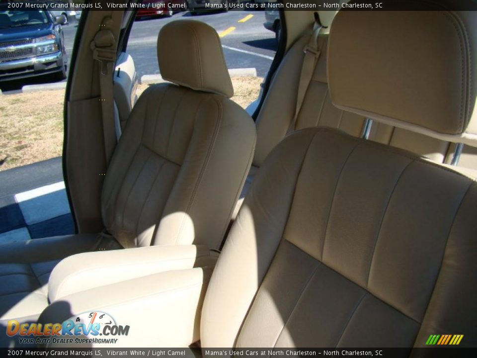2007 Mercury Grand Marquis LS Vibrant White / Light Camel Photo #11