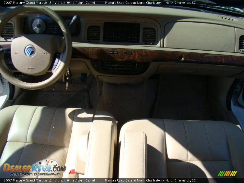 2007 Mercury Grand Marquis LS Vibrant White / Light Camel Photo #17