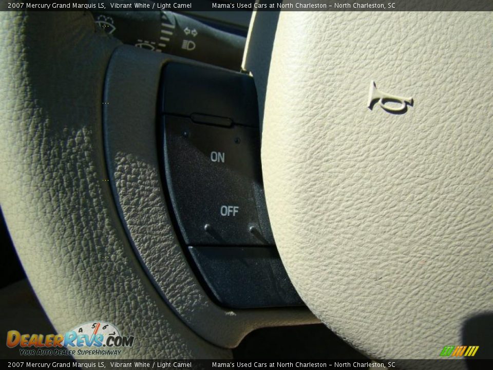 2007 Mercury Grand Marquis LS Vibrant White / Light Camel Photo #26