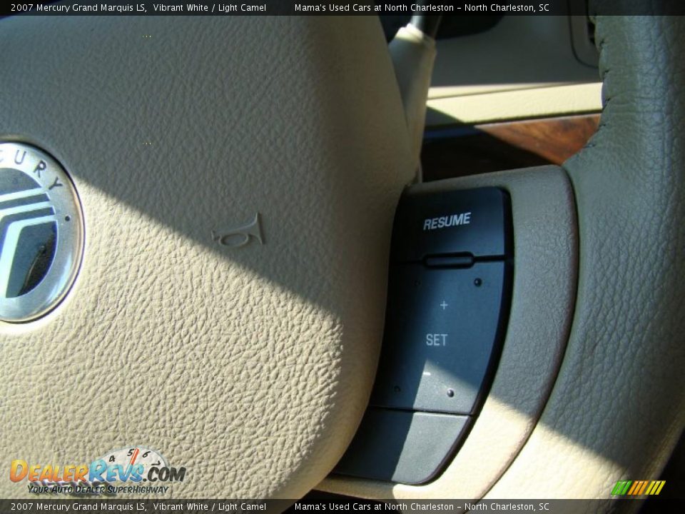 2007 Mercury Grand Marquis LS Vibrant White / Light Camel Photo #27
