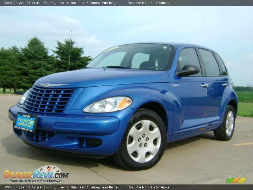 2005 Chrysler PT Cruiser Touring Electric Blue Pearl / Taupe/Pearl Beige Photo #1