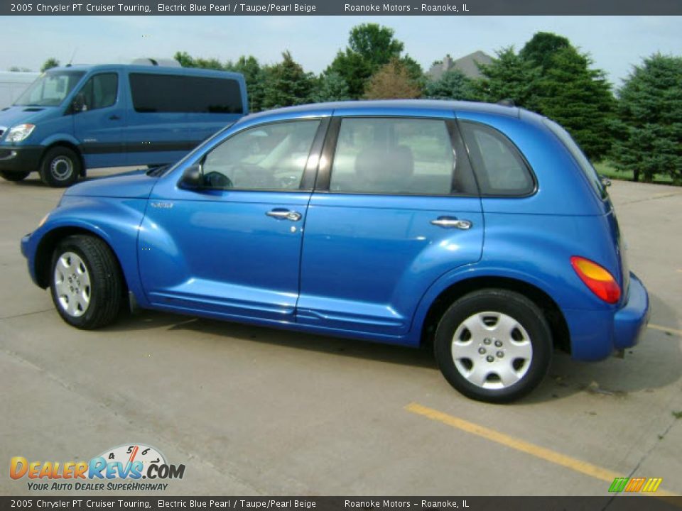 2005 Chrysler PT Cruiser Touring Electric Blue Pearl / Taupe/Pearl Beige Photo #2