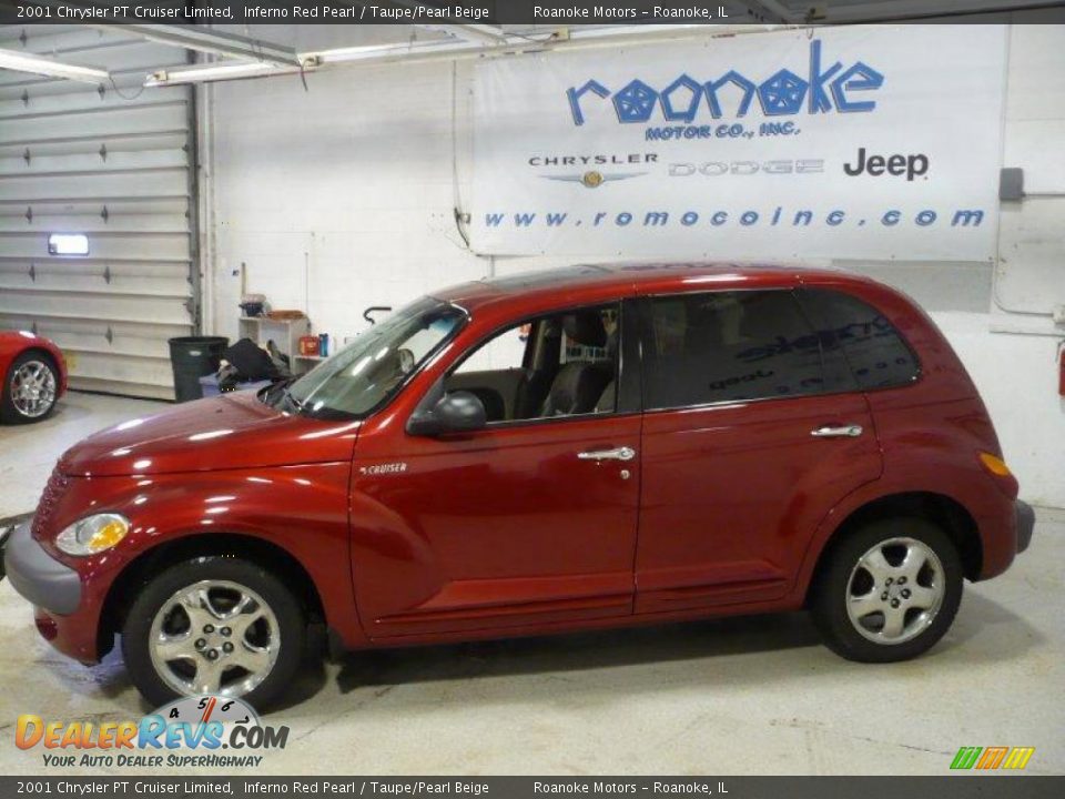 2001 Chrysler PT Cruiser Limited Inferno Red Pearl / Taupe/Pearl Beige Photo #6